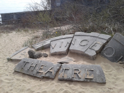 Cape Cod_Provincetown_beach_broken theatre sign
